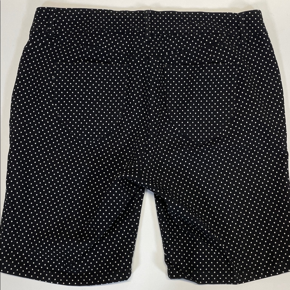 Sabrina Lauren Bermuda Polka Dot Shorts Black White Womens Plus 16W - Picture 5 of 8